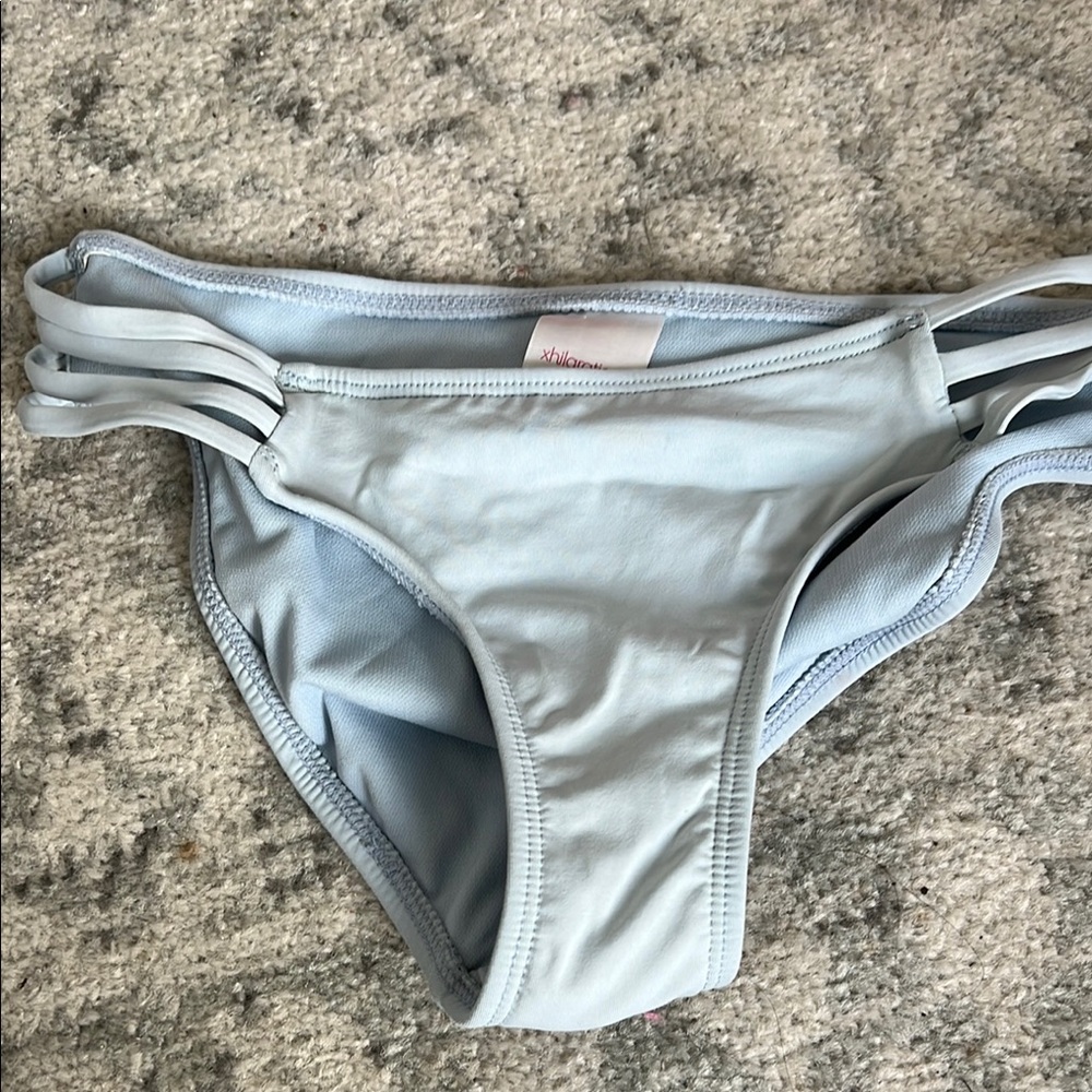 Xhilaration Blue Bikini Bottom with Triple Side Straps